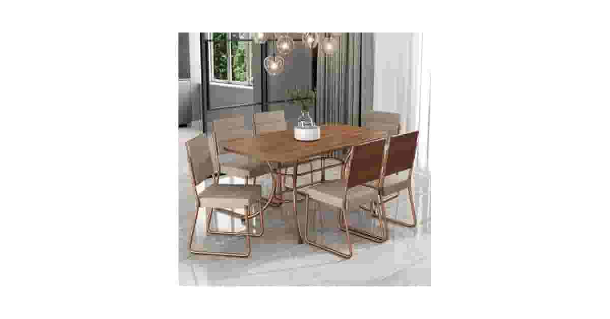 Qual é a Melhor Mesa de Jantar de 6 Lugares com Cadeiras Estofadas? Compare 10 Opções