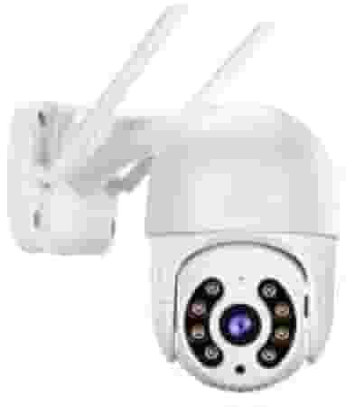 Câmera de Segurança Wi-Fi Externa Full HD 360°, À Prova D'Água IP66, Visão Noturna, Detecção de Movimento, Áudio Bidirecional