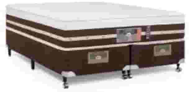 Cama Box + Colchão Castor Queen Silver Star Air One Face Hibrido 158x198x59cm