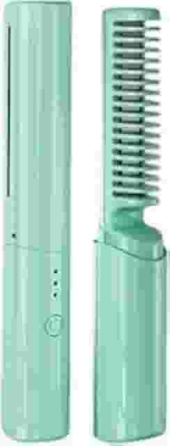 Mini Pente Alisador Recarregável USB - Alisador de Cabelo Sem Fio, Escova Alisadora Portátil para Viagem, Pente Elétrico com Aquecimento para Alisamento Capilar Prático e Rápido Cores Sortidas Premium