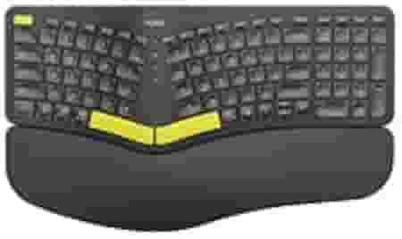 Nulea Teclado ergonômico RT05C com fio, teclado dividido com descanso de pulso acolchoado, pernas inclinadas ajustáveis, Plug and Play, cabo USB, compatível com Windows/Mac