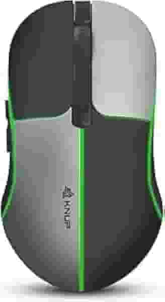 Mouse Gamer Anúbis, Sem Fio, 1600 DPI, 6 Botões, Bluetooth e Wireless, LED RGB, Recarregável, Preto/Cinza