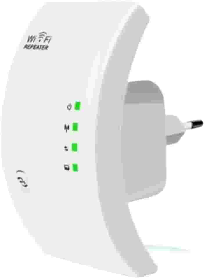 Repetidor Wi-Fi até 1800Mbps, Amplificador de Sinal Sem Fio, Extensor de Alcance com 3 Antenas, Branco