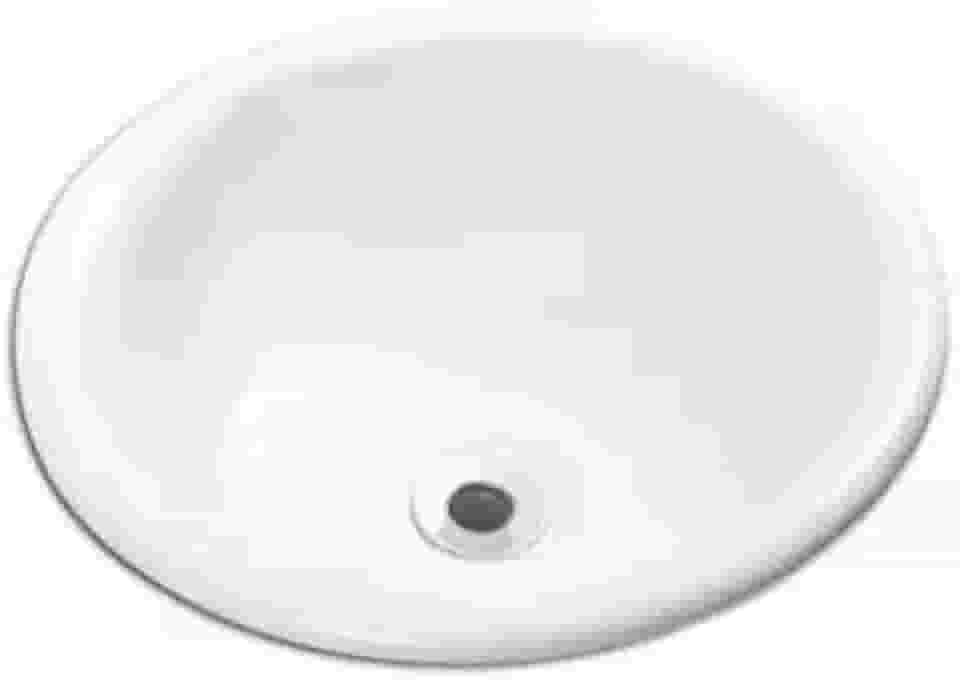 Cuba de Sobrepor/embutir para Banheiro Redonda 36cm Branco - Celite