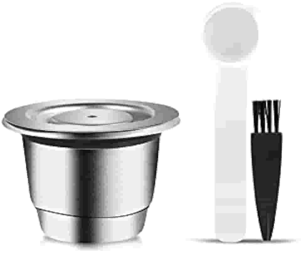Cápsula Inox Reutilizável Nespresso Com Tampa + Acessórios - YOUTEK