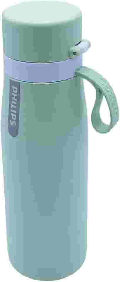 Philips Garrafa de agua AWP2771GNR Verde - Squeeze com Capacidade de 550ml Com Filtro AWP285 GoZero Daily com estrutura em aço inoxidável