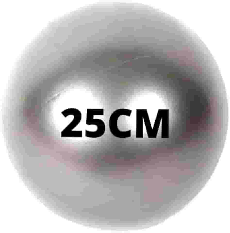 Bola de Yoga 25cm Cinza Pilates Ginastica Exercicio Suiça Fisioterapia PVC Overball