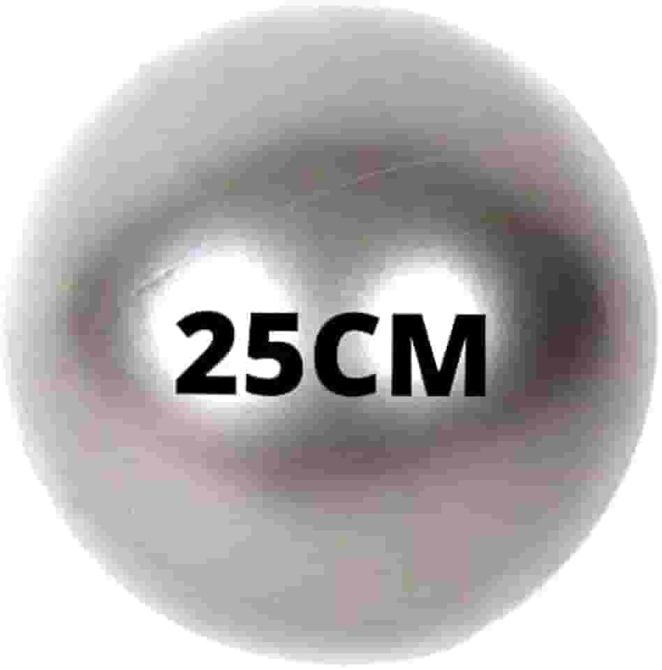 Bola de Yoga 25cm Cinza Pilates Ginastica Exercicio Suiça Fisioterapia PVC Overball