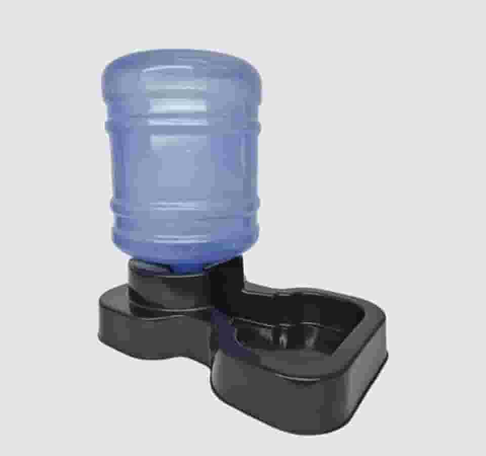 Bebedouro Automático Pet – Grande Porte com Bombona de 10L (Preto, Preto)
