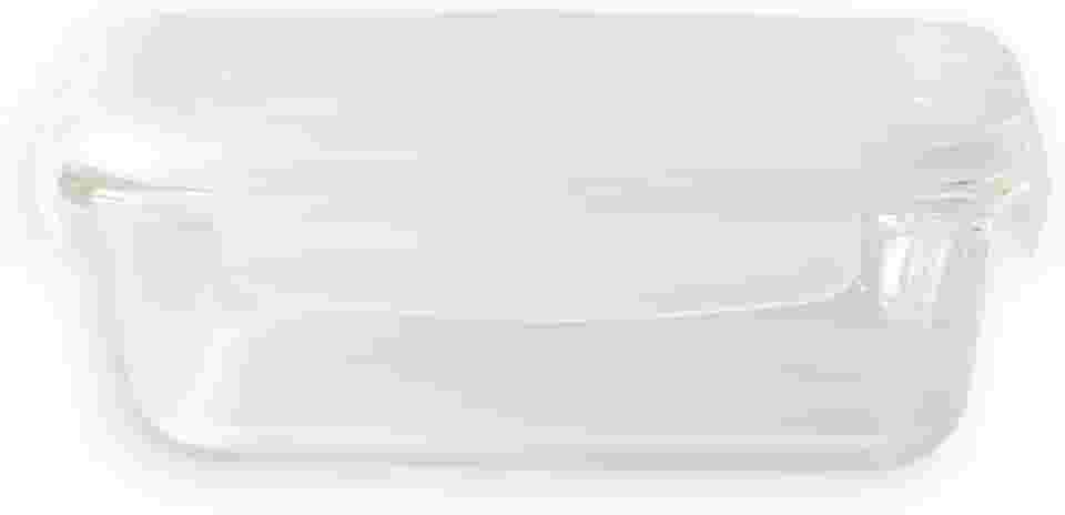 Oikos - Pote de Vidro 570ml Hermético com Trava Retangular