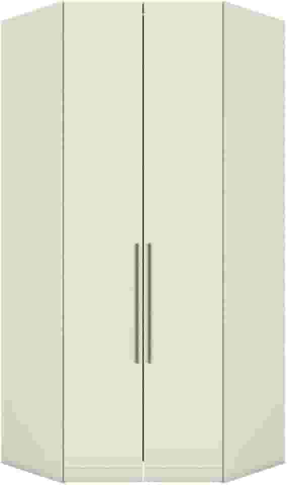 Guarda Roupa Canto Closet Modulado 2 Portas 3 Gavetas Led Predileto Henn Areia Hp