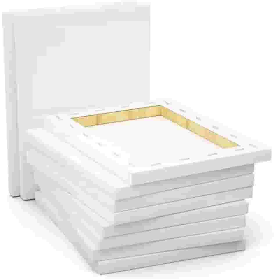 Supertela Tela de Pintura 40x50 - 1 Peça - Branco - Óleo, Acrílica, Aquarela - Algodão com Resina Acrílica, Madeira Pinus ou Eucalipto