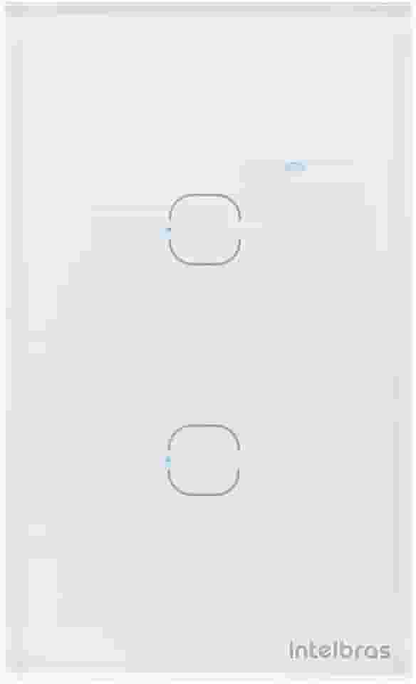 Interruptor Touch Inteligente Zigbee com 2 Teclas EZS 1002 Branco Intelbras