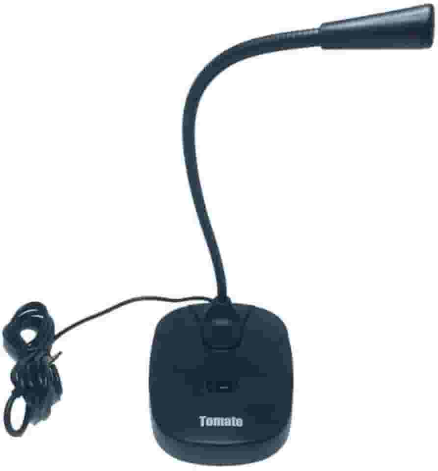 MT1051 Microfone de Mesa para PC, Preto, Haste Flexível