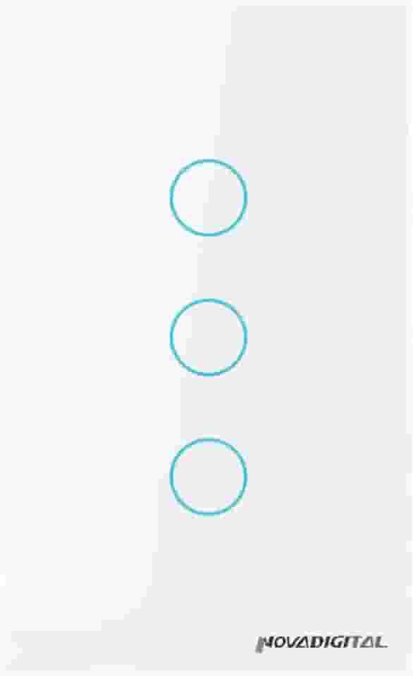 Interruptor Inteligente ZigBee 3 Botões Touch NovaDigital Branco Compatível Alexa Tuya Smart Life