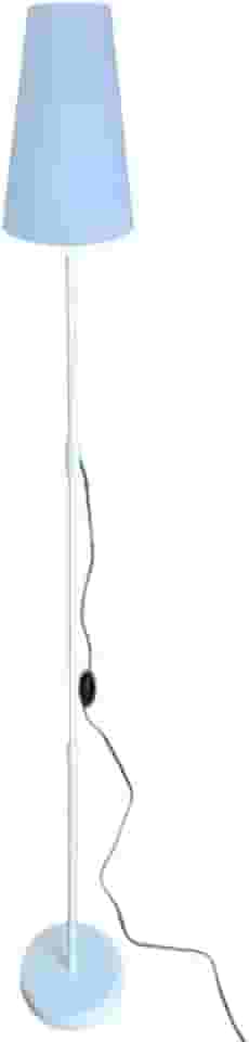 Luminária De Chão Com Cúpula De Tecido Modelo Cone - Coluna de iluminação para sala, quarto escritório (Branco - Branco)