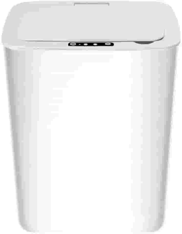 Lixeira Automatica Inteligente Com Sensor Branca 15 L