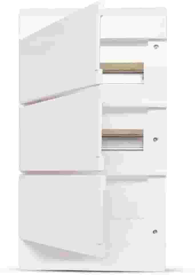 Quadro Embutir Ouro Box 36 Módulos Din Porta Opaca Steck Branco 36 Módulos