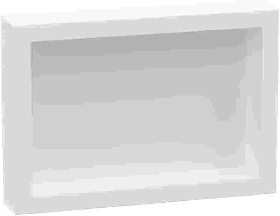 Nicho de Parede Sobrepor 28cmx40cm Branco Arquitech Metasul Banheiro Lavanderia Instalação Fácil