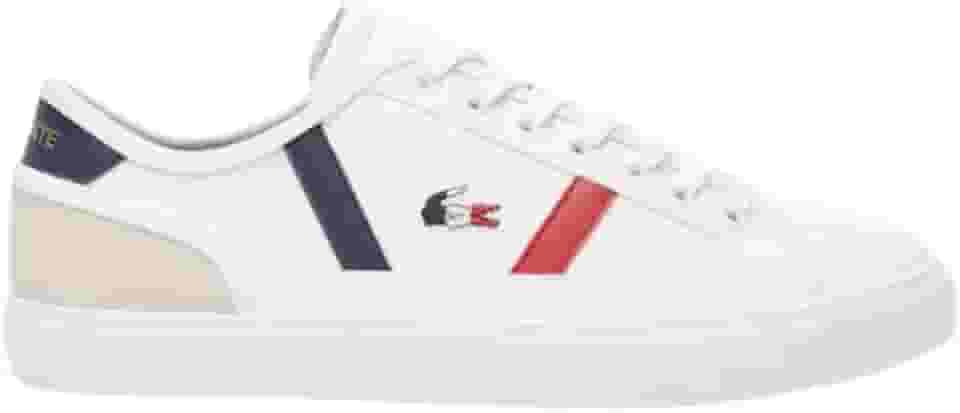 Tênis Lacoste masculino Sideline Pro em couro tricolor Casual Original