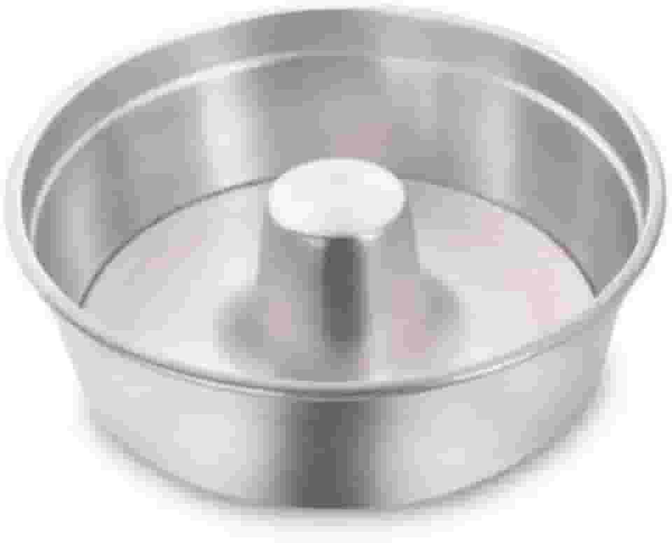 Forma Assadeira Redonda Para Bolo Tortas e Pudim Com Canudo 30cm em Aluminio