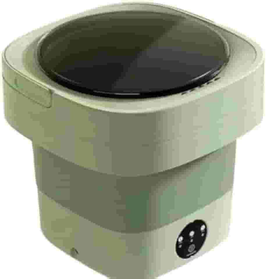 Máquina de Lavar Portátil, Mini Lavadora com Capacidade de 6,5L com 3 Modos de Limpeza Profunda Lavagem semi-automática, Dobrável com Secagem Suave para Meias, Roupas Íntimas (VERDE)