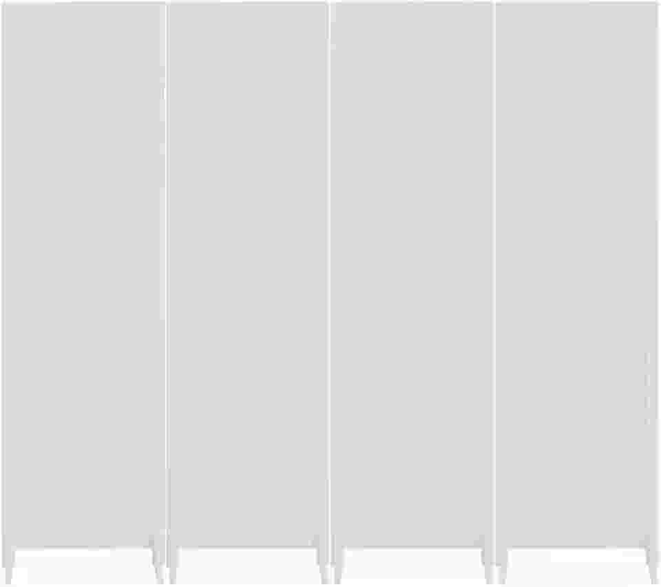 Biombo Liso Reto Fechado Pintado Divisor De Ambiente Preto ou Branco Com Pé Jt Home (BRANCO, 4 FOLHAS DE BIOMBO)