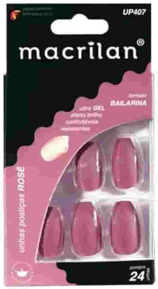 Unhas Postiças Estilo Bailarina - Rosé - Up407, Macrilan