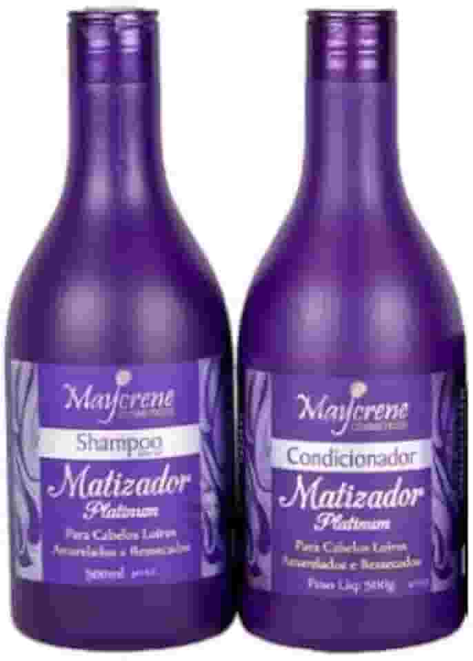 Kit Matizador Platinum Maycrene Shampoo Condicionador 2x500g