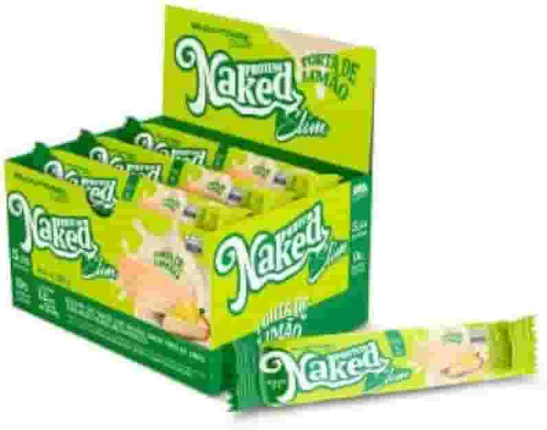 Naked Protein Slim Torta de limão Cx com 12 unidades de 25g