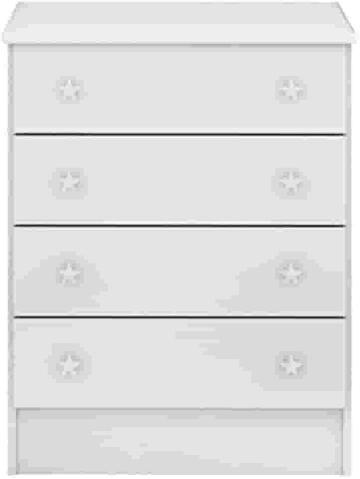 Cômoda Infantil Com 4 Gavetas Doce Sonho Branco