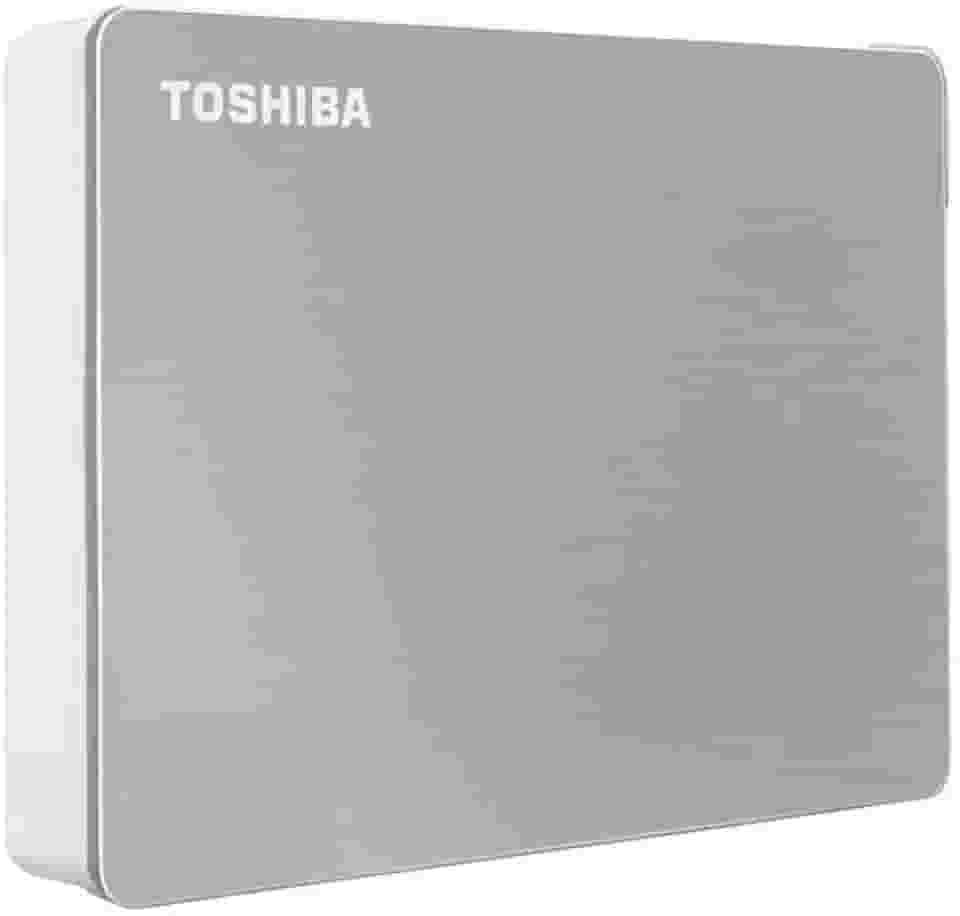 HD Externo Portátil Toshiba 4TB Canvio Flex USB-C USB 3.0 Prata para PC, Mac e Tablet - HDTX140XSCCA