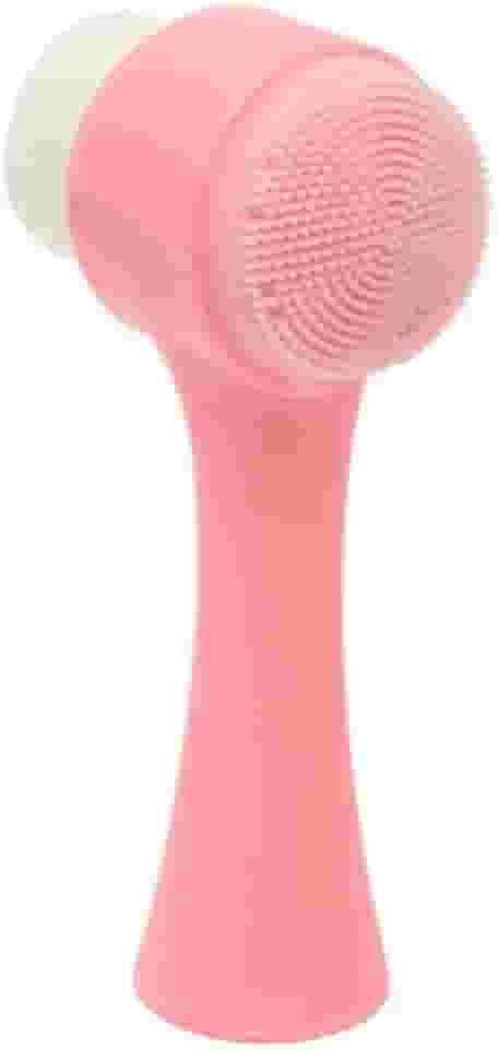 Genérico Escova Facial 2 em 1 com Esponja de Massagem para Skin Care Cuidado Facial Completo (Rosa)