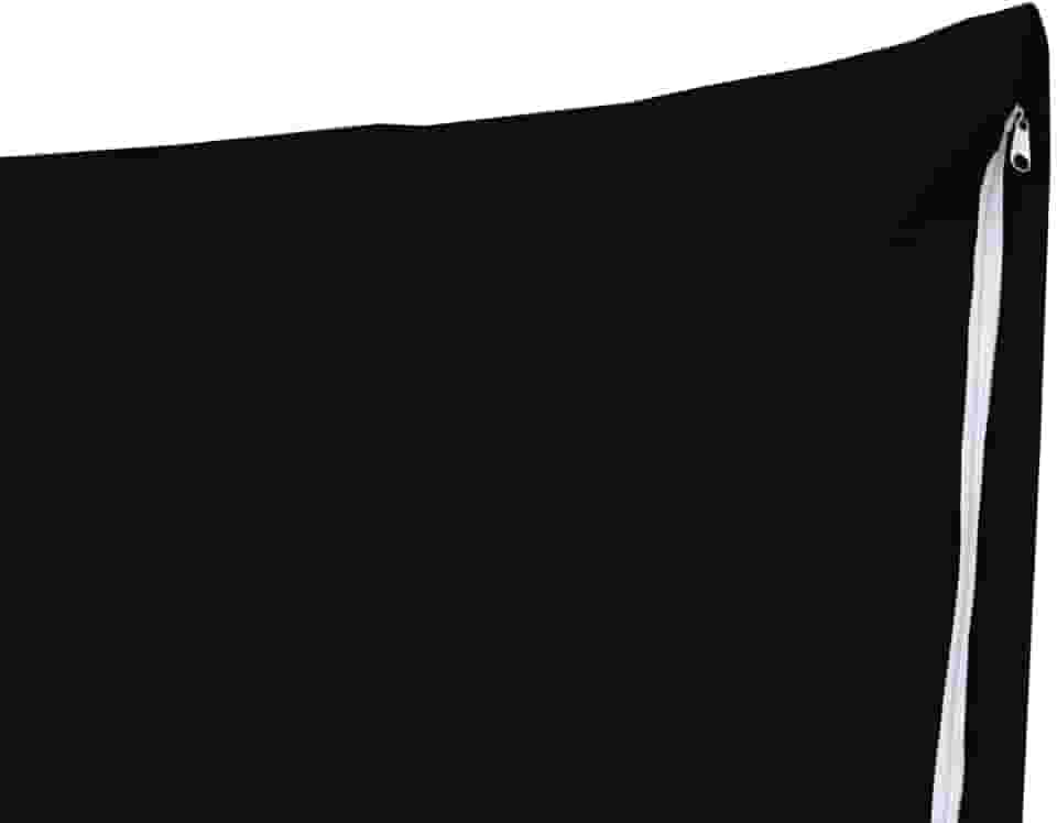 Kit 2 Fronhas C/Zíper Percal Flex 400 Fios 70cm X 50cm Simples (Preto)