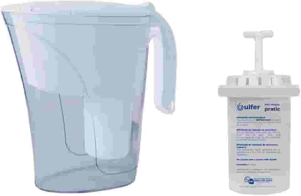 Kit Jarra Purificadora água filtro branca 1,5 Litros Inmetro Vela