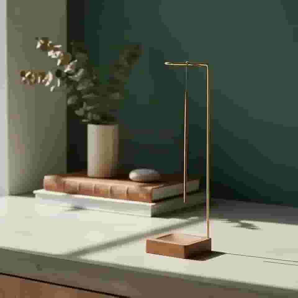 Incensário Invertido Quadrado ao Contrário Suporte de Incenso Queimador Haste Dourada