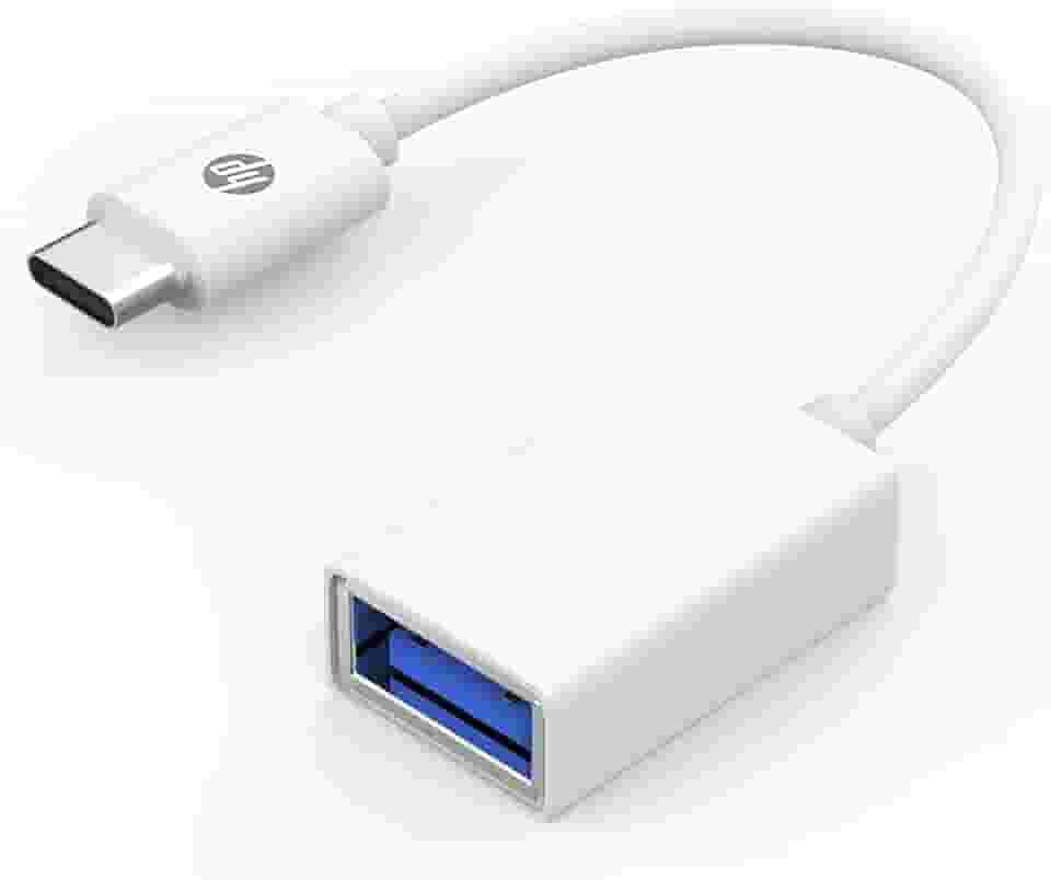 HP Cabo Adaptador OTG USB 3.0 para USB-C, DHC-TC105, Branco, Transmissão de dados de 5Gbps/s, 9YF06AA