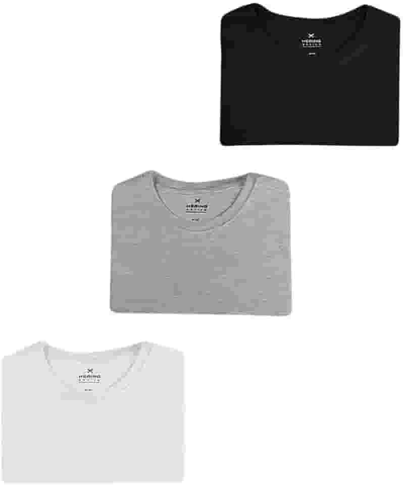 Kit Com 3 Camisetas Femininas Básicas