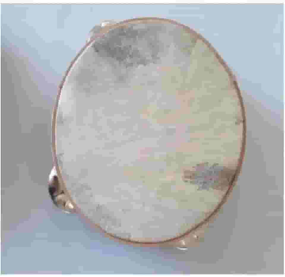 PANDEIRO DE COURO 8 POLEGADAS