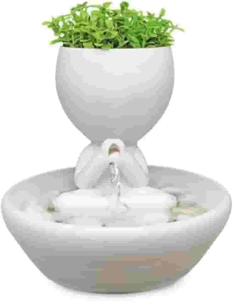 FONTE DE ÁGUA ZEN BIVOLT DECORATIVA CASCATA PARA INTERIORES IDEAL COMO BEBEDOURO PARA GATOS E DECORAÇÃO DE AMBIENTES