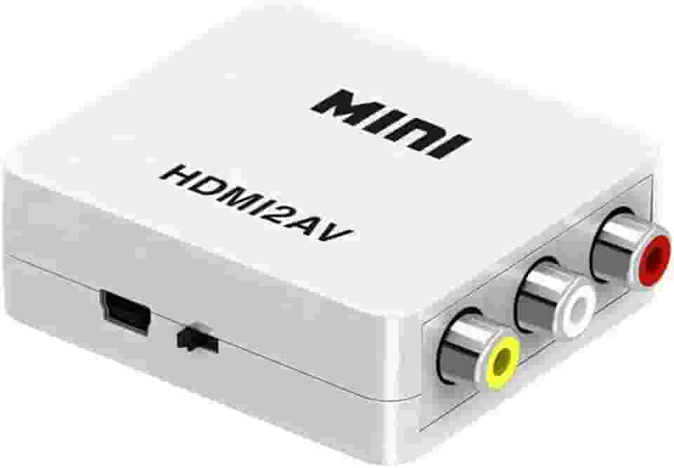 Conversor RCA para HDMI, HDMI AV para 1080p ou 720p, PC, Laptop, Xbox, HDTVe, composto de áudio e vídeo analógico para TV mais antiga e Nitendo 64