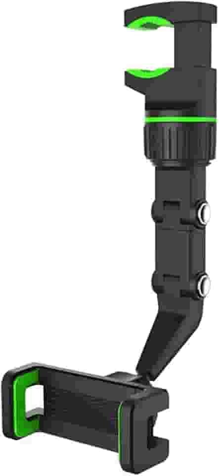 Thecoopidea Suporte Multifuncional para Telefone Móvel e GPS, Suporte para Espelho Retrovisor Universal, Ajustável 360 Graus, Verde