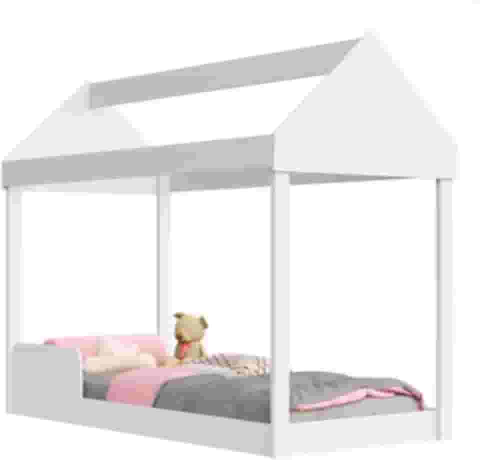Cama Minicama Caminha Infantil Montessoriana Casinha Quarto Criança com Grade Proteção Decorativa