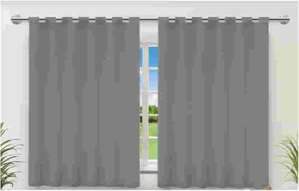 " Cortina Blackout Para Sala Quarto Cozinha 200x140 cm Pelicula corta luz Alças para Varão, Cortina em PVC Antimofo Fácil Limpeza Cortina 2 metros por 1 metro e 40 centímetros (Não Acompanha Varão) "