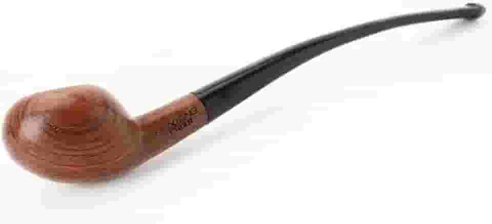 MUXIANG Churchwarden Cachimbo de tabaco de maçã, cachimbo de madeira, pera, cachimbo, madeira, longo, cabem filtros de 3 mm, 10 presentes, limpadores de cachimbo, filtro de tela, escova