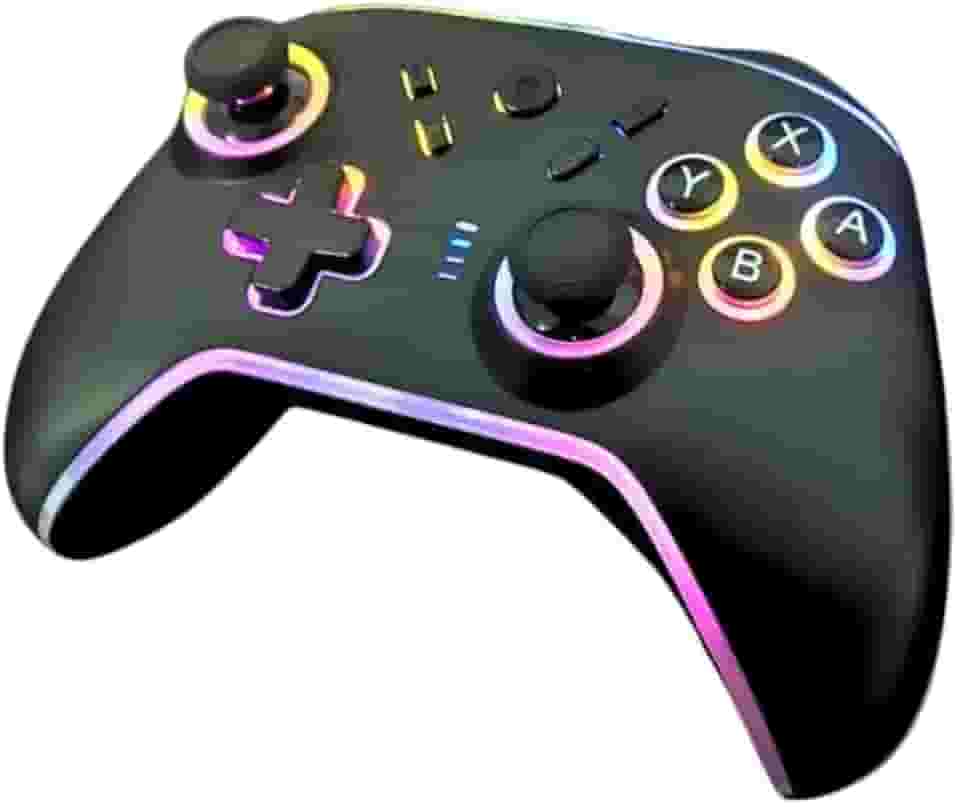 Controle Gamer Sem Fio Bluetooth 2.4G, Compatível com Android/Windows/PS3 Preto