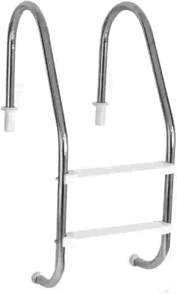 Escada Piscina Aço Inox Com Degraus Abs Corrimão Resistente