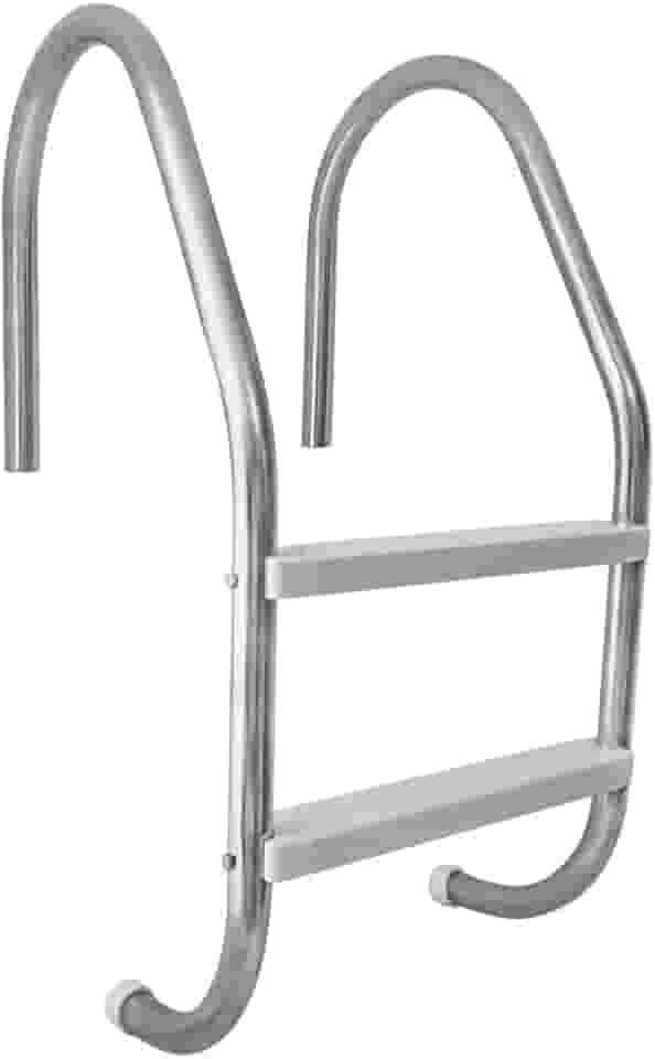 Escada Inox Piscinas 2 Degraus ABS escada inox piscina Antiderrapante, para Piscinas entre 95 cm e 120 cm de profundidade, Segurança e Praticidade