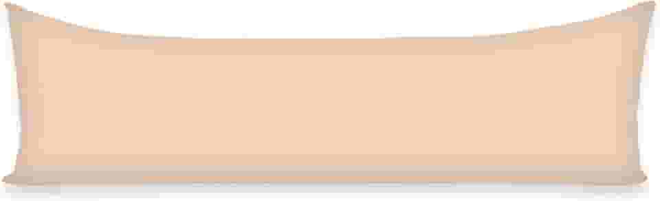 Fronha Travesseiro de Corpo Xuxão 1,30mx40cm Com Zíper 100% Algodão Percal 200 Fios (Cáqui)