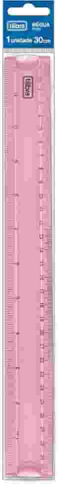 Tilibra - Régua Flexível 30cm Académie Rosa Claro - 1 un